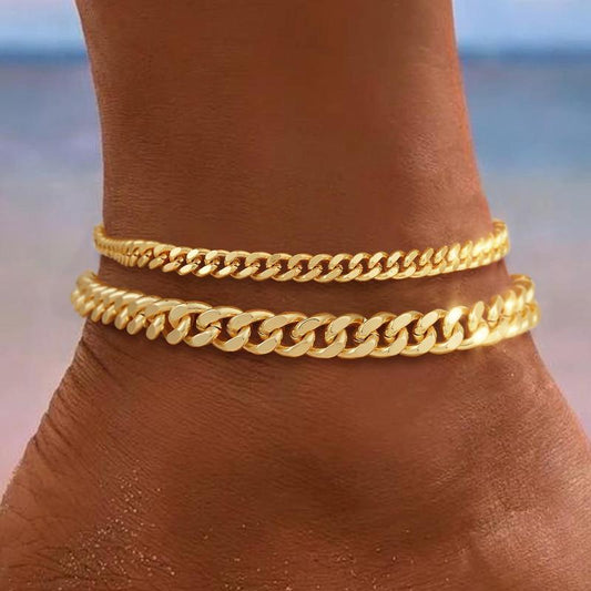 Aura™ Cuban Gold Link Anklet